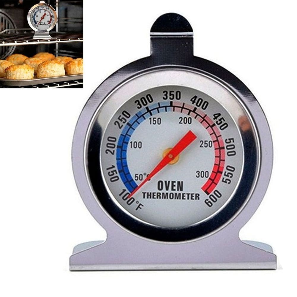 Termometro Analogico Forno 300 Graus Inox Churrasqueira Cozinha Preparo Refeiçao Domestico Profisional Alta Temperatura Resistente