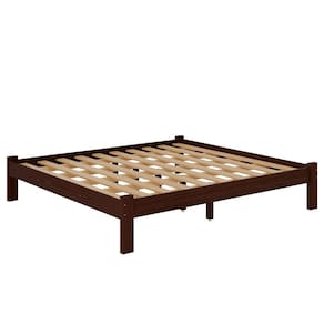 Cama King Size Turca New Em Madeira Maciça Cor Castanho