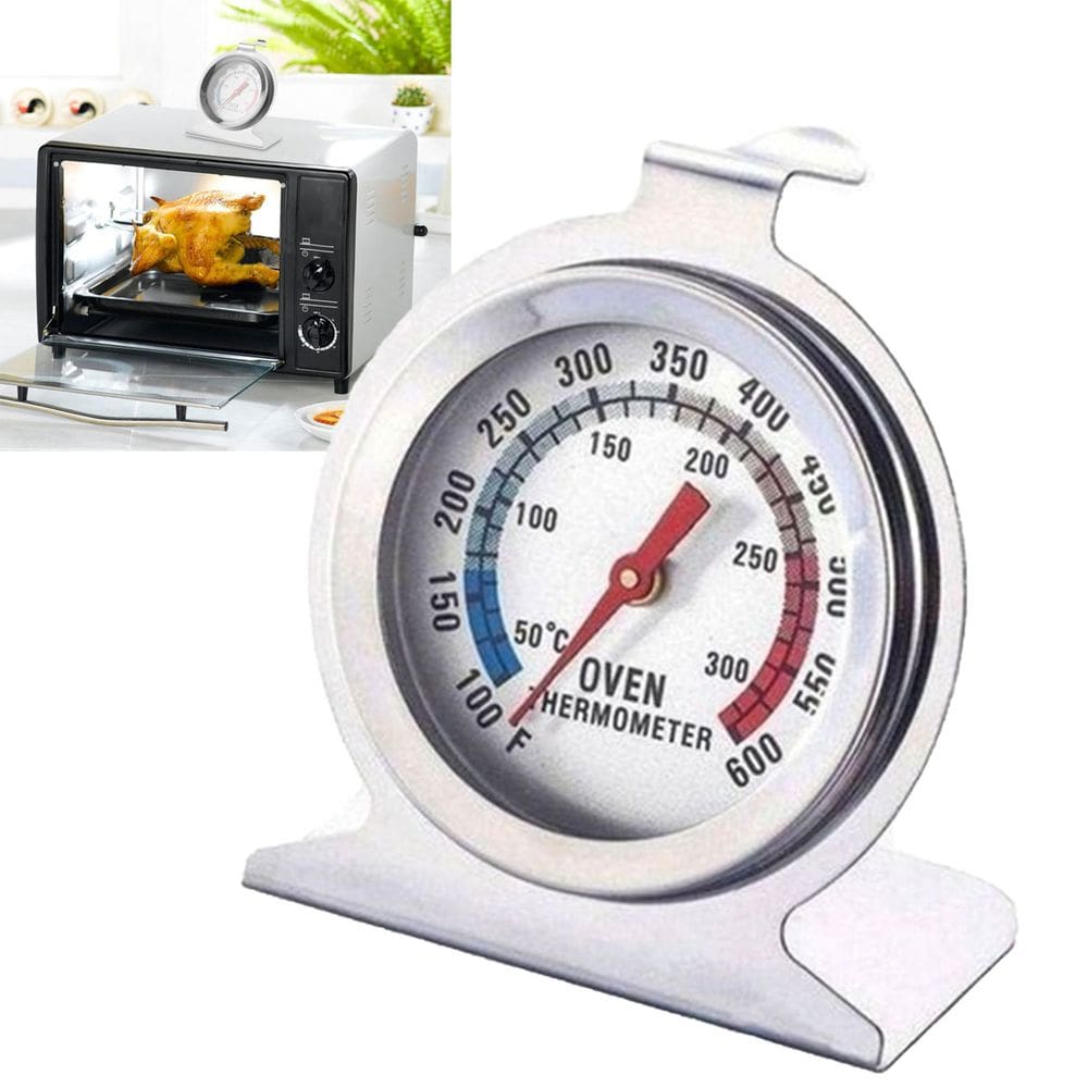 Termometro Analogico Forno 300 Graus Inox Preparo Refeiçao Cozinha Domestico Profissional Churrasqueira Precisao Seguro Resistente Alta Temperatura