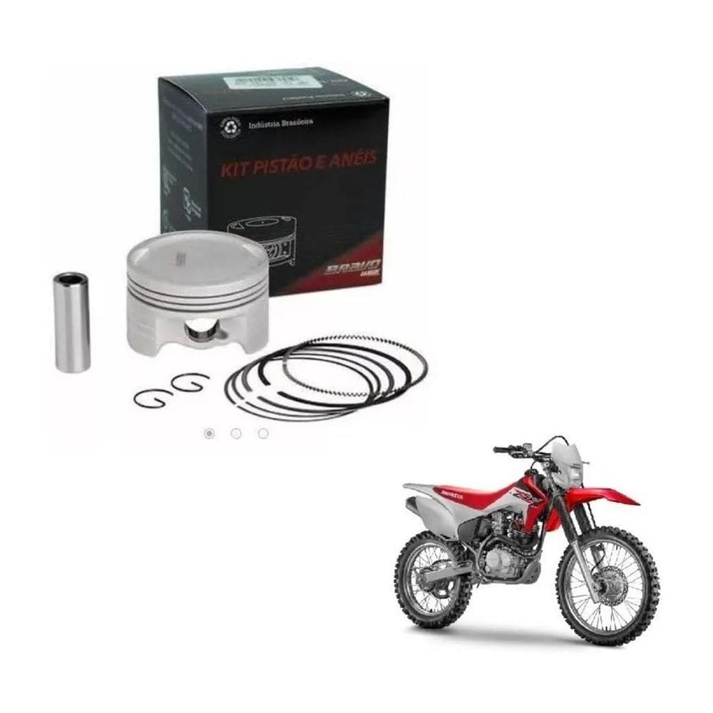 Kit Pistão Aneis Wgk Honda Crf 230F De 2007 Ate 2021 - 0,25