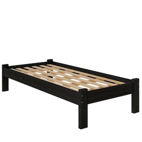 Cama Solteiro Turca New Madeira Maciça Cor Preto