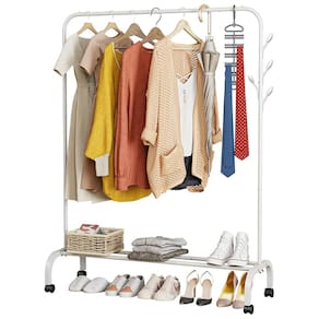 Arara Closet Cabideira Sapateira Gancho Roupa Blusa Bolsa Sandalia Chapeu Armario Quarto Lavanderia Sala Casa Rodinhas Movel Organizadora