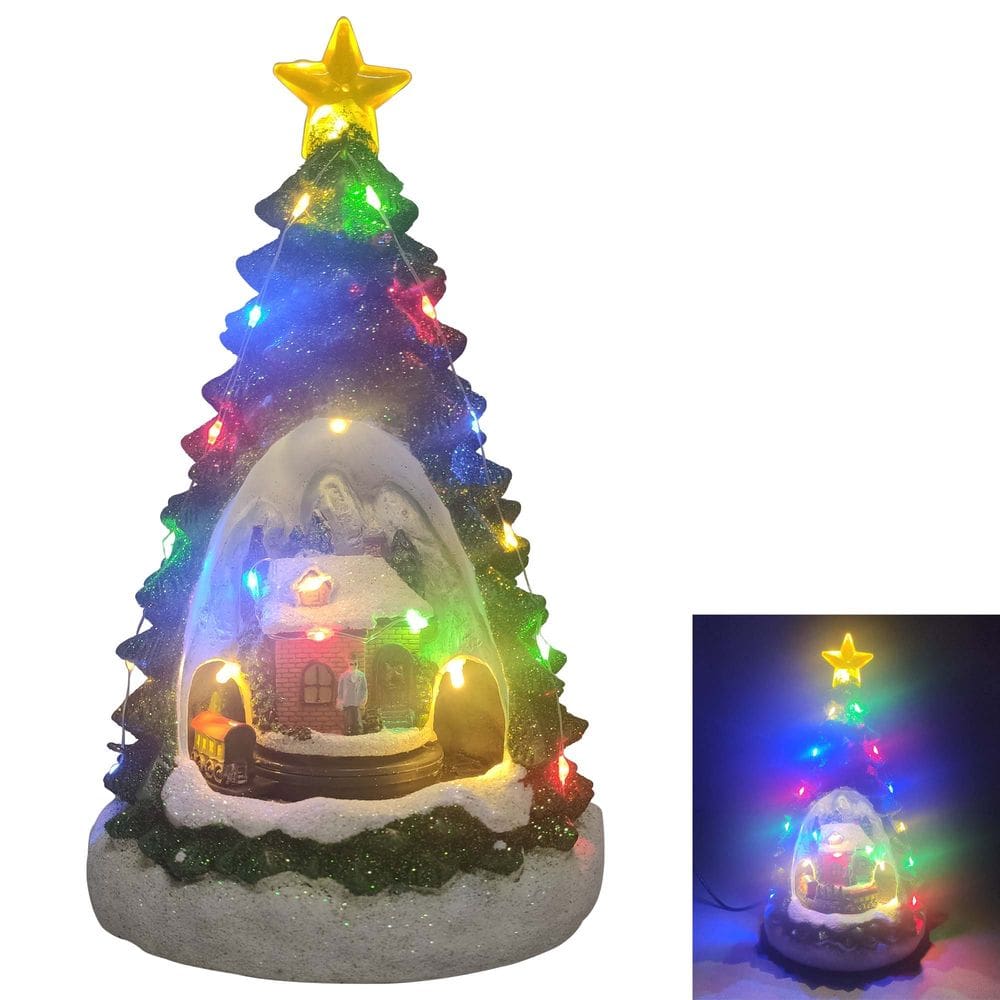 Vila Natalina Arvore de Natal toca Musicas Luxo Movimento Iluminação Enfeite Decoração