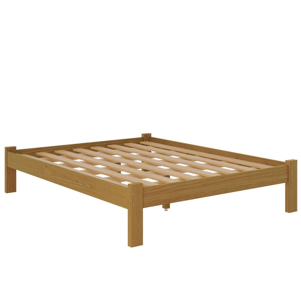 Cama Queen Turca New Madeira Maciça Cor Nogueira