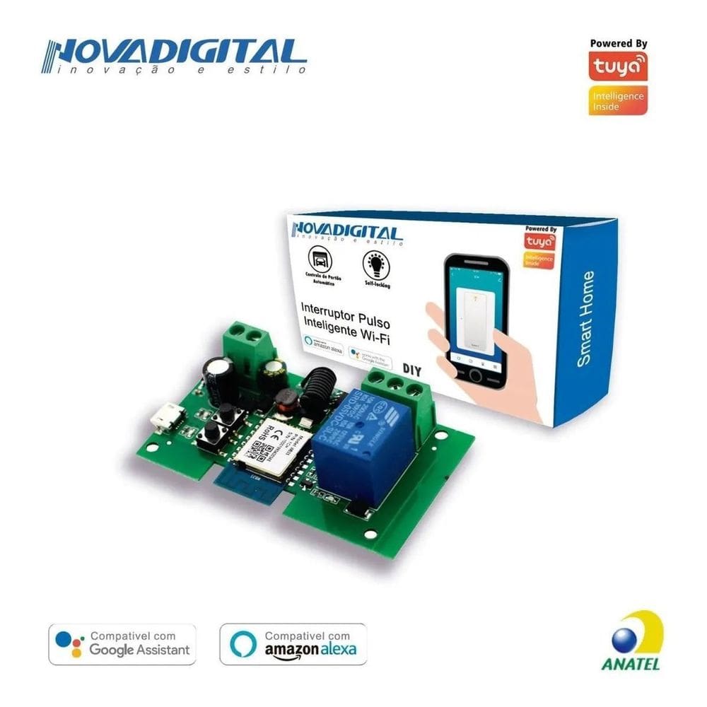 Interruptor De Pulso Wifi Nova Digital Rf433Mhs