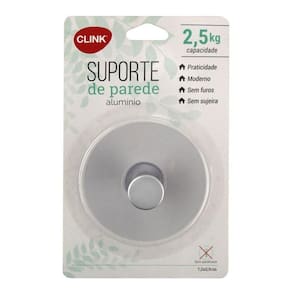 Suporte De Parede Porta Toalhas Autoadesivo 2,5Kg Alumínio