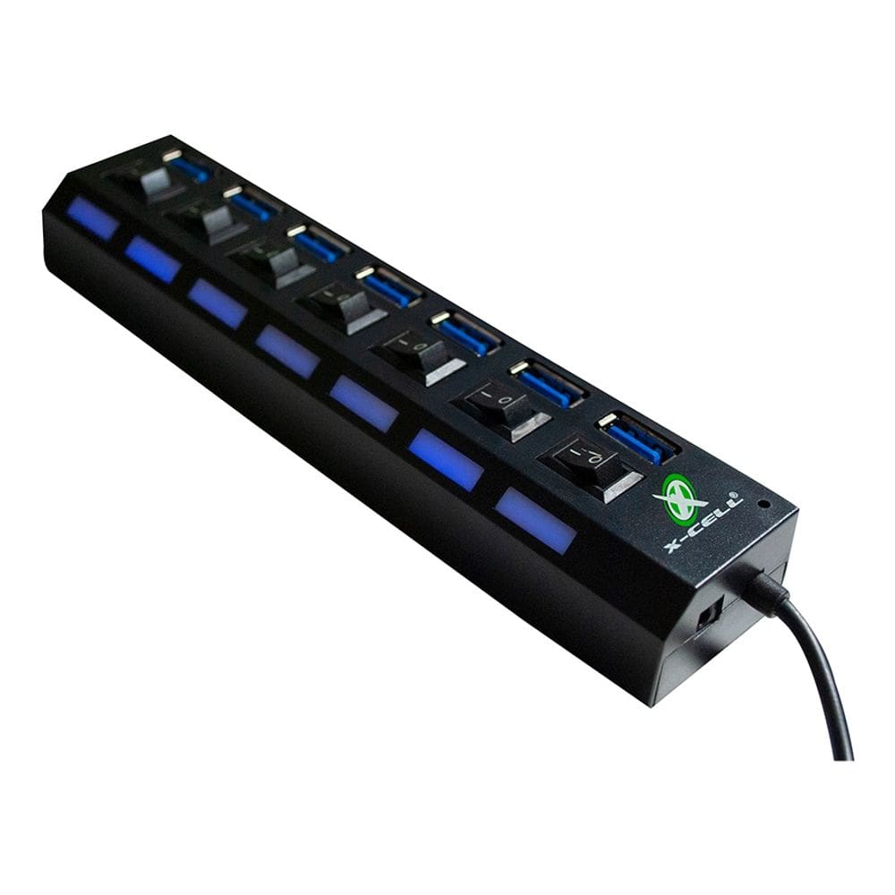 Hub Usb 3.0 7 Portas Carregamento Rapido Led X-Cell Multiplataformas