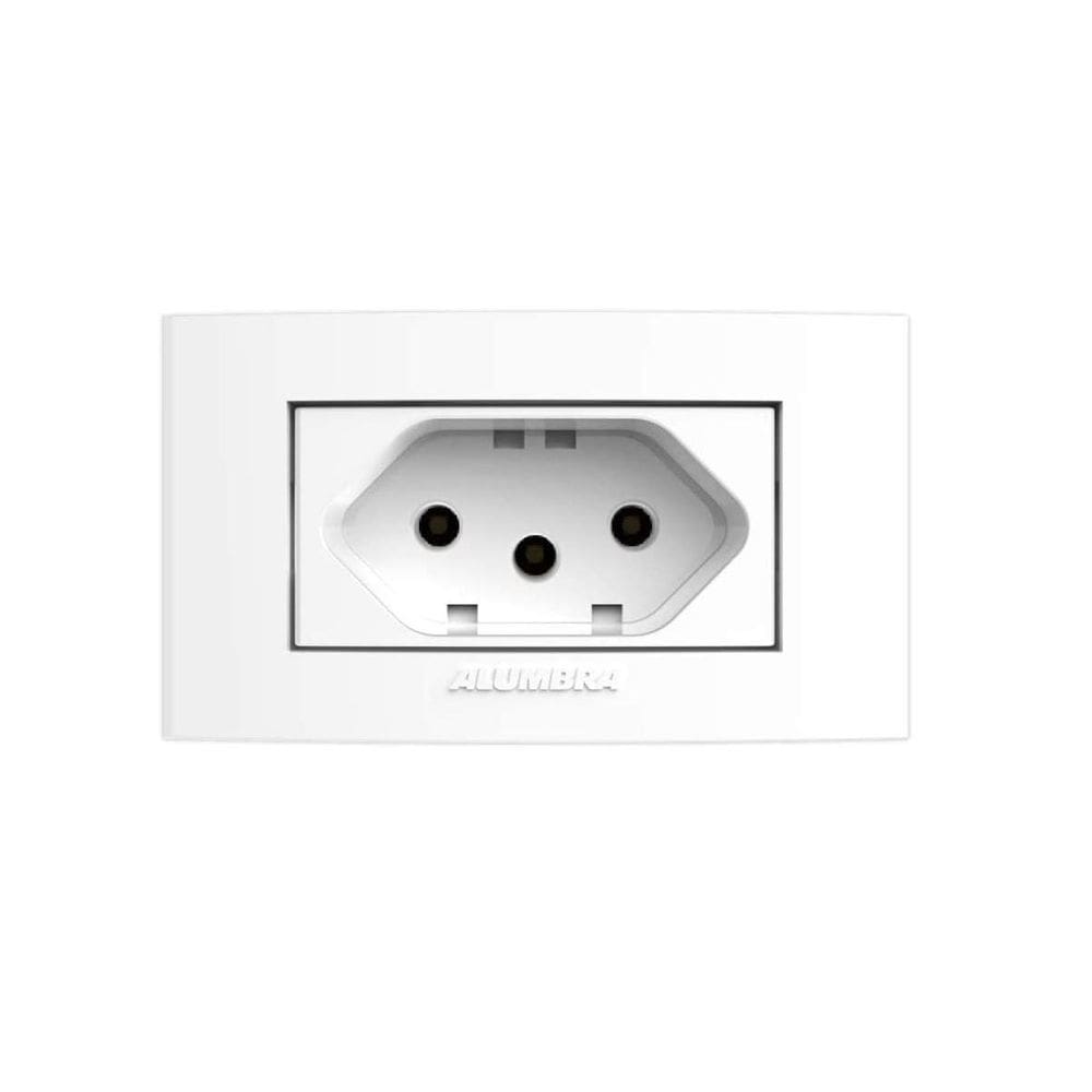 Tomada 10A 2p+T Branca Móvel Pro 85078 Alumbra