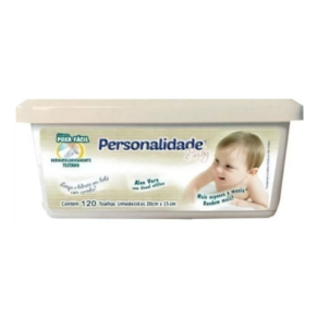kit 10 Pacotes Estojo Lenços Umedecidas Personalidade Baby C/ 120 Un