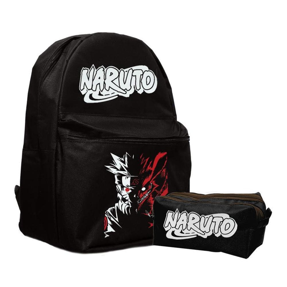 Kit Mochila+estojo Escolar Nerd Bags Naruto Anime Mangá