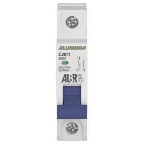 Disjuntor Unipolar 20A 3Ka Curva C Albr Alumbra