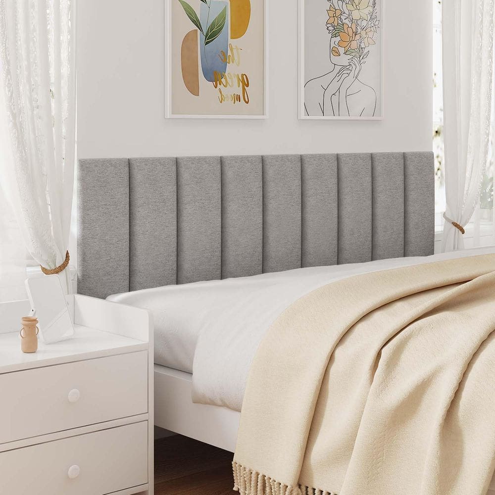 Cabeceira King 200X60  Cama Box Modulada  Veludo Cinza