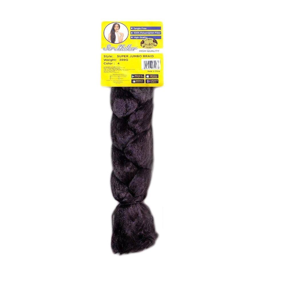 Cabelo Sintético Jumbão 399Gr Para Tranças Box Castanho 4