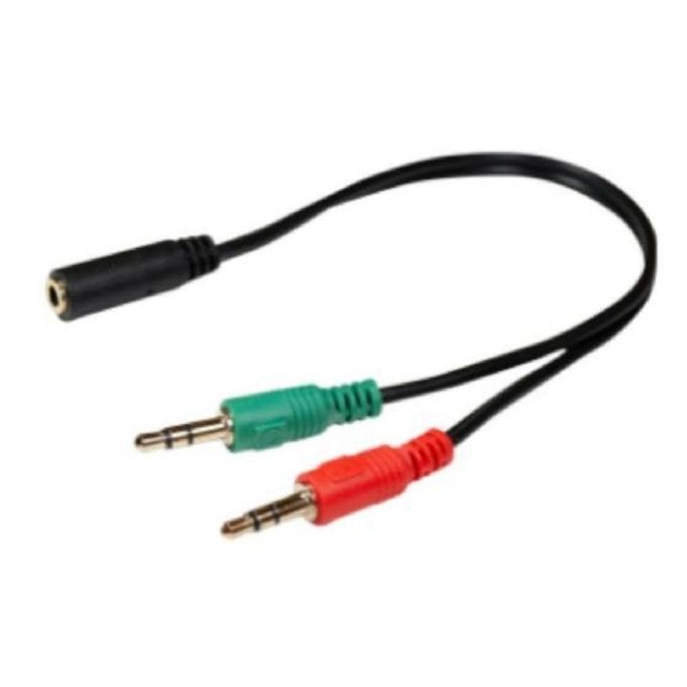 Cabo Adaptador P2 Femea E 2 P2 Macho Fone Microfone