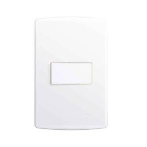 Conjunto 1 Interruptor Simples 4X2 Branco Siena 6511 Alumbra