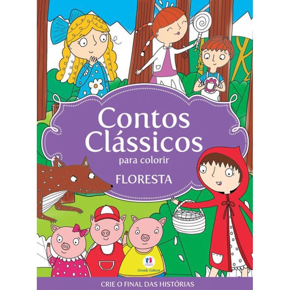 Livro Contos Classicos Para Colorir - Floresta