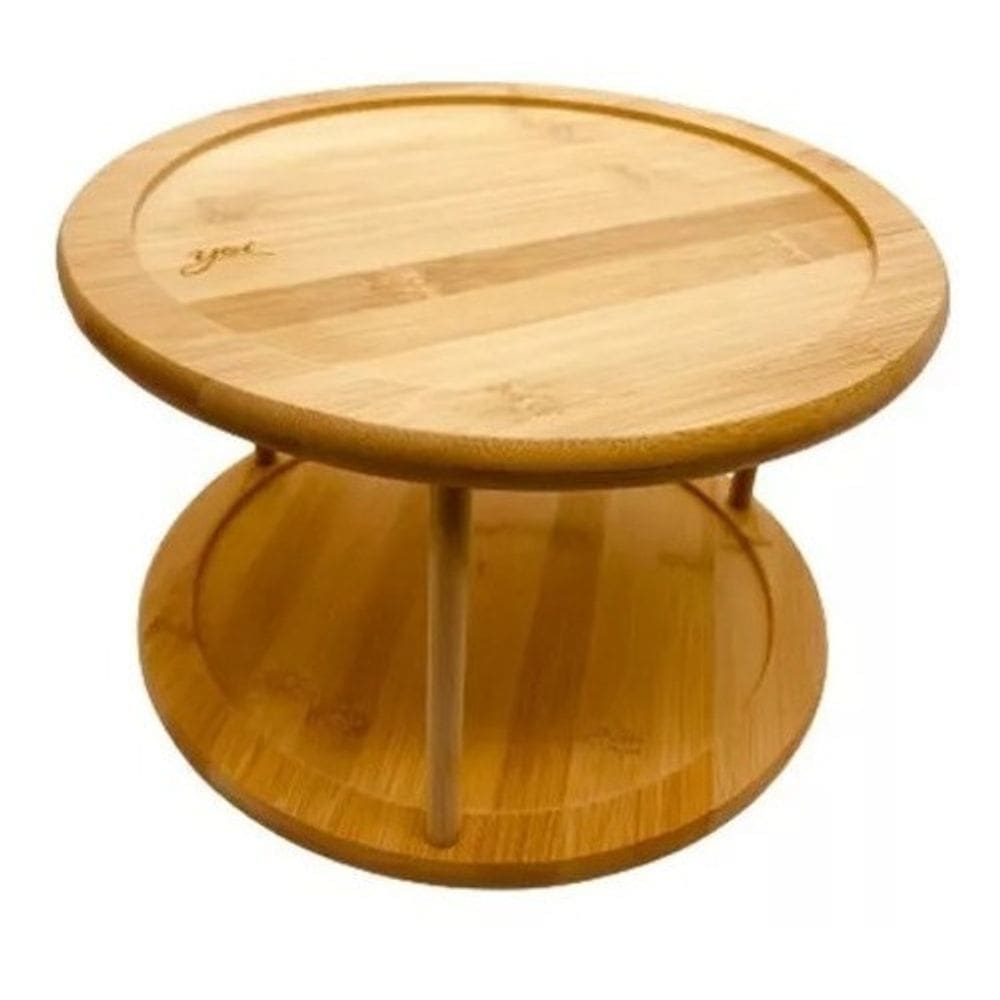 Organizador Giratório 2 Andares Multiuso Bambu Yoi Cozinha