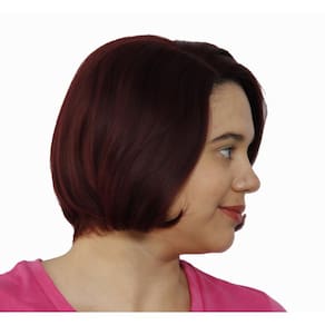 Peruca Lace Wig Sem Franja Vermelho Borgonha Fibra