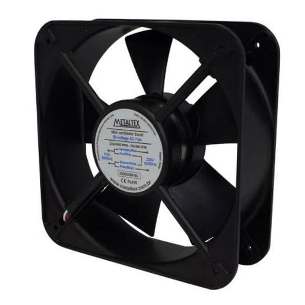 Cooler Ventilador 200X200X60 220V 20060C2Hbl Metaltex