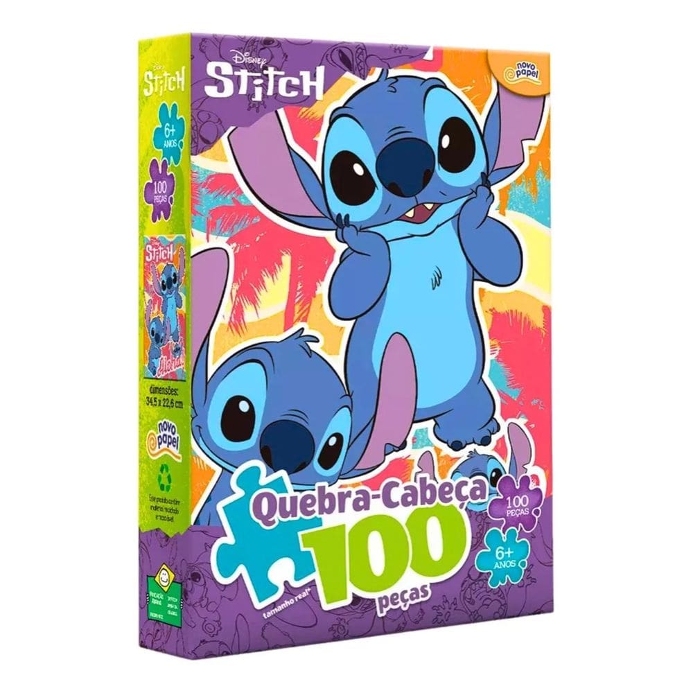 Quebra Cabeça Stitch Disney 100 Peças - Toyster 8076