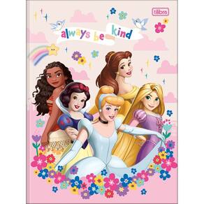 Caderno Escolar Brochura Capa Dura Princesas 48 Folhas 1 Materia Tilibra | Desenho Animado