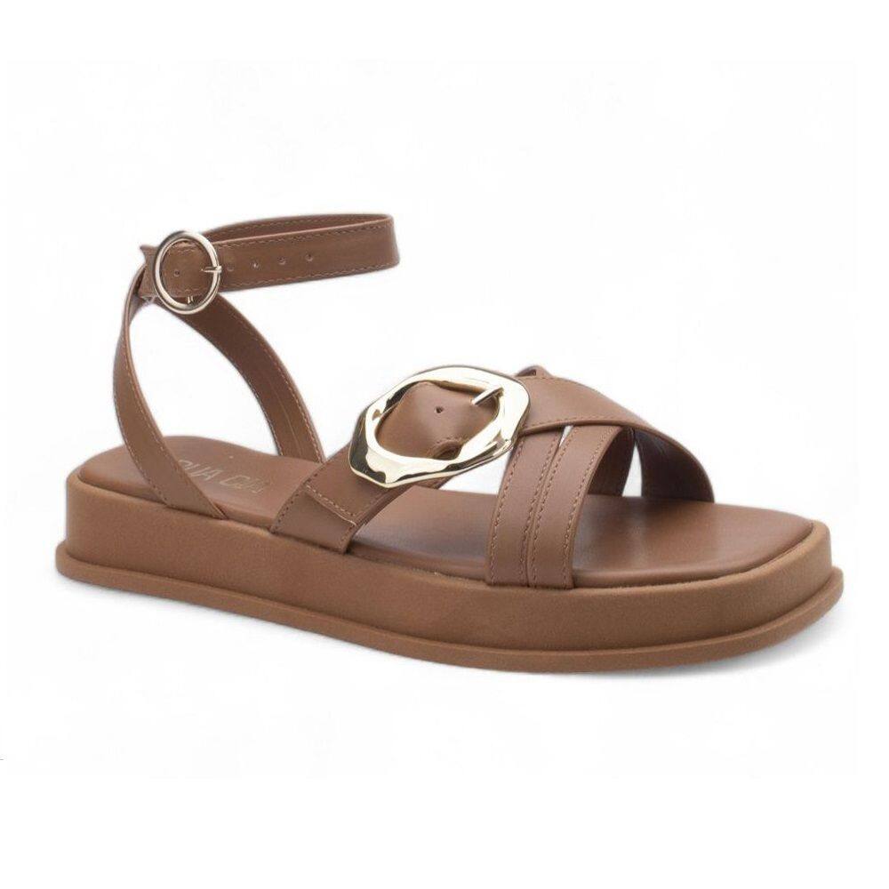 Sandália Flatform Sua Cia 8343.15664 Feminina - Marrom