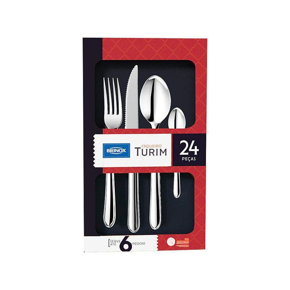 Faqueiro Brinox Inox Turim 5111/142 - 24 Peças