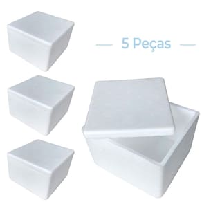 Kit C/5 Caixa Térmica Isopor Eps Pequena Sorvete 16X12Cm