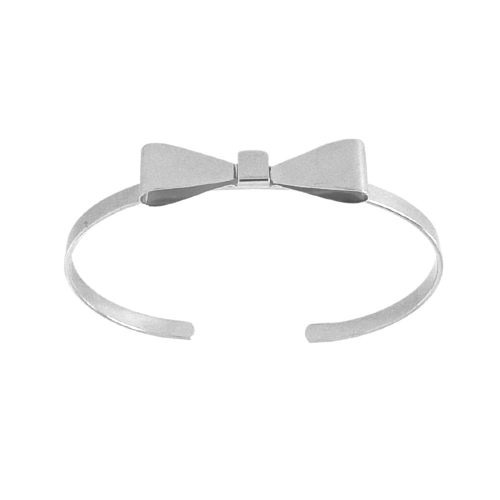 Bracelete Aberto de Lacinho Banhado a Prata