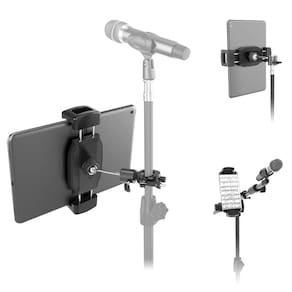 Suporte para tablet Kereal para suporte de microfone com cabeça esférica de 360° 4.7-12.