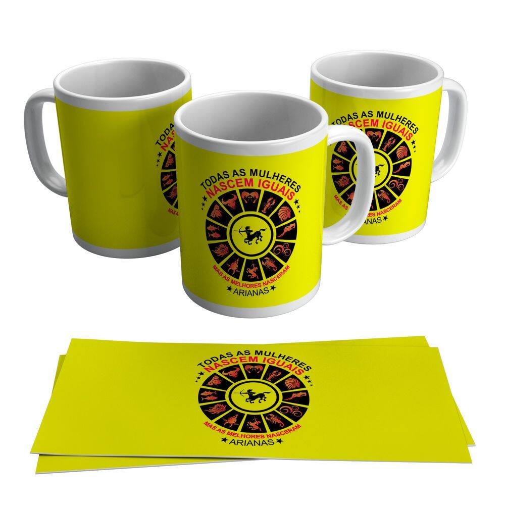 Caneca Personalizada Signo Áries Horóscopo Mulher 325ml