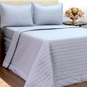 Colcha Cama Queen Cobre Leito 03 peças Magnifico