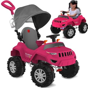 Carrinho de Passeio e Pedal Bandeirante Super Banjipe Pink