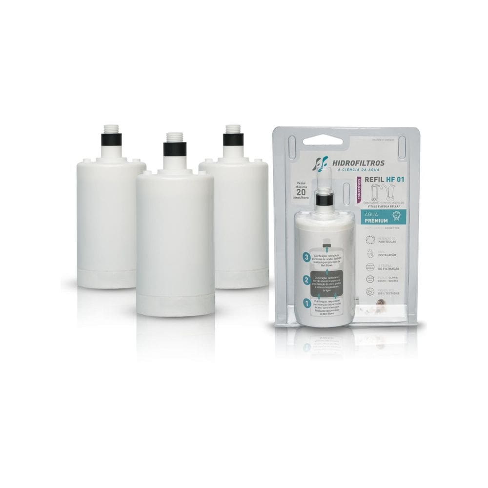 Refil Filtro Hidrofiltros Compatível Com Acqua Bella Vitale