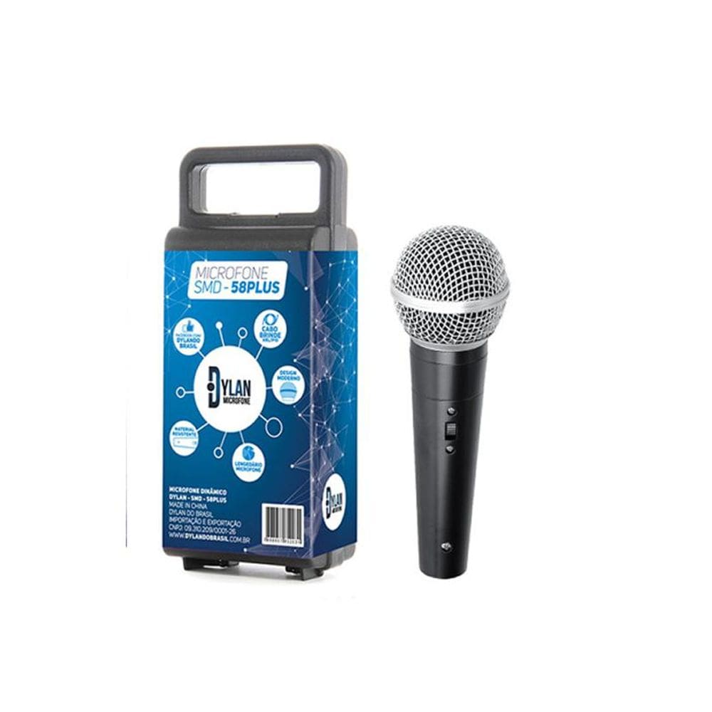 Microfone Dinâmico Smd 58Plus Dylan Homologação: 37062009020