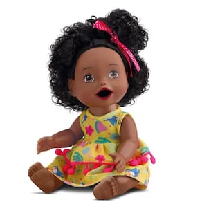 Boneca Menina My Little Collection Primeira Papinha Negra