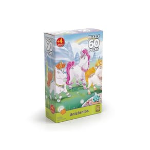 Quebra Cabeça Puzzle 60 Peças Unicornios 03564 - Grow