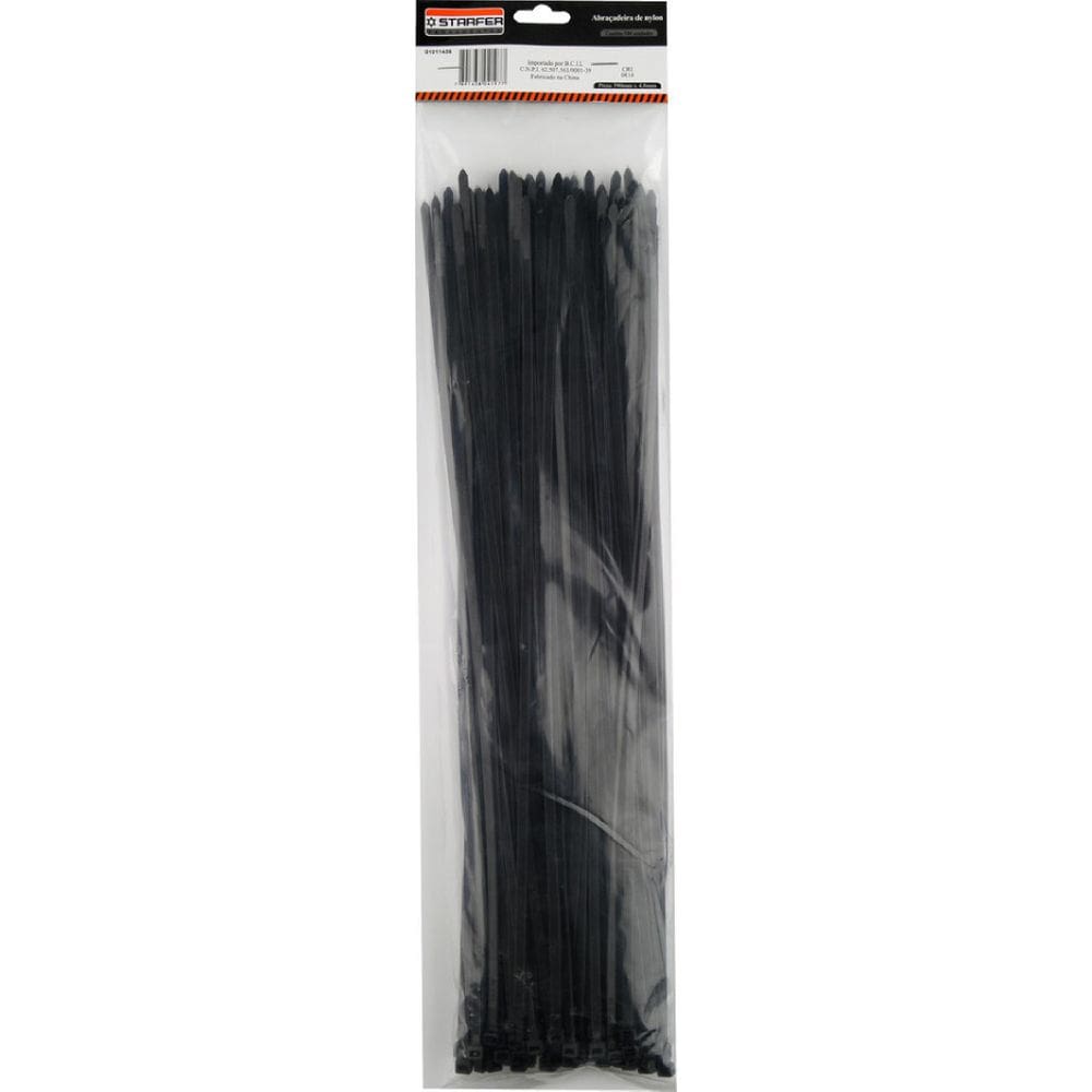 1000 Abraçadeira Nylon Preta 150X4,8Mm Starfer