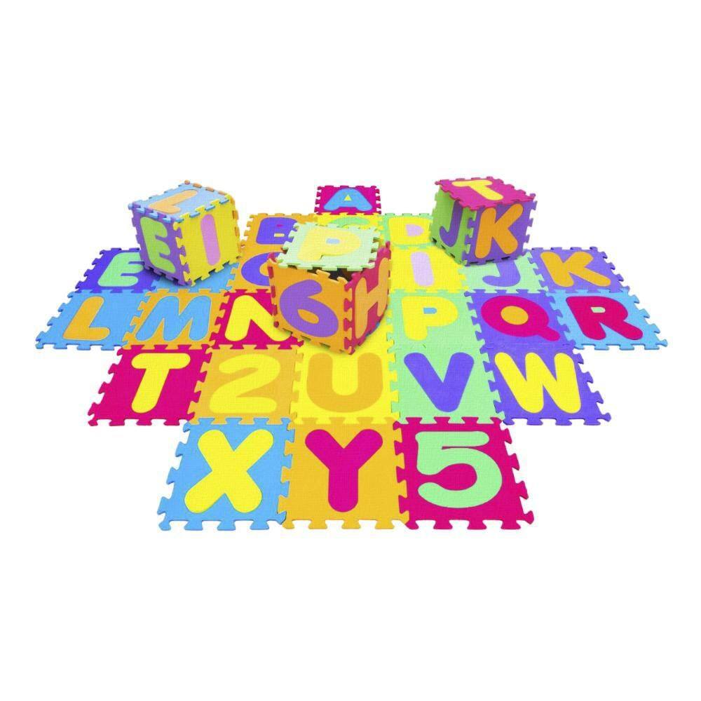 Tapete EVA Evamax 28x28cm Alfanumérico - 36 Peças