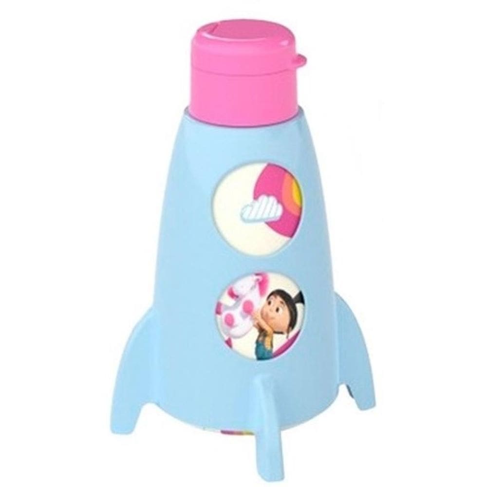 Garrafa Agua Infantil Escolar 320Ml Foguete Estampa Agnes
