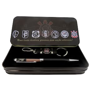 Kit Caneta Terra Sagrada com chaveiro Corinthians