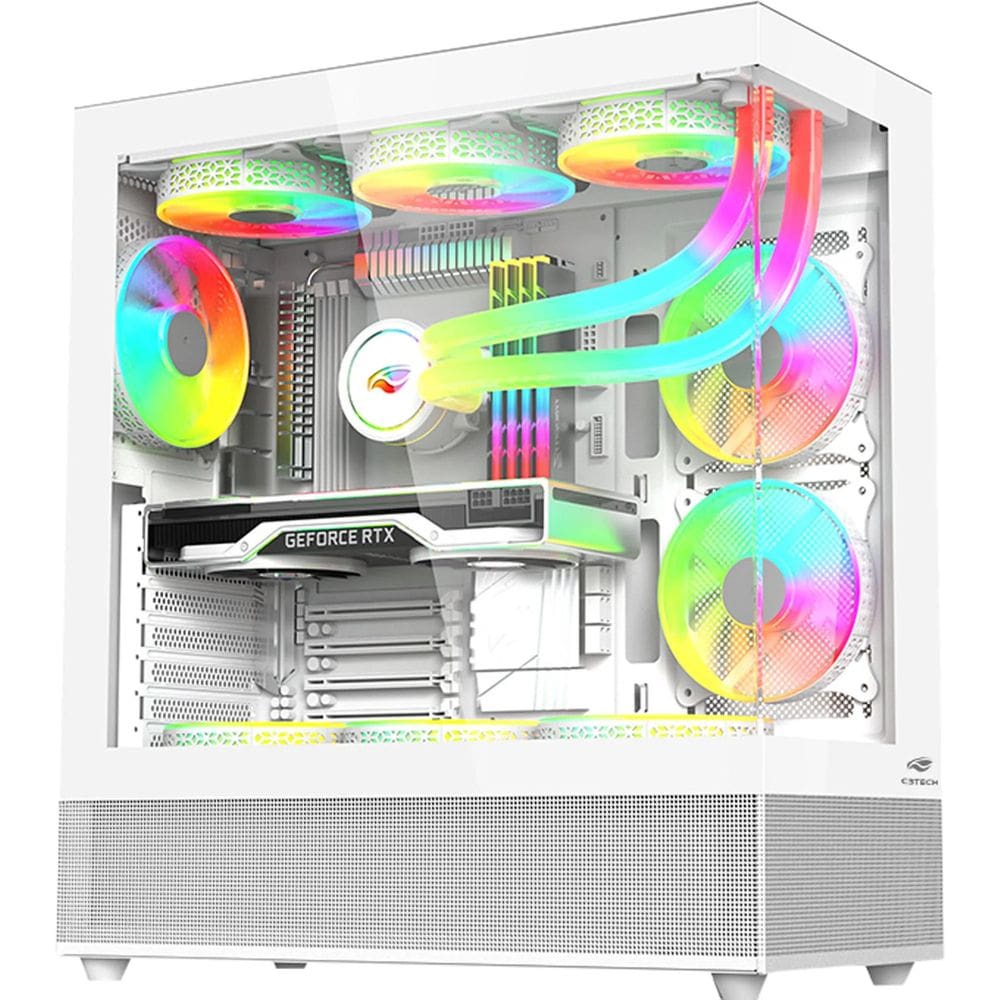 Gabinete Gamer C3TECH Aquarius MT-G850 sem FANS Branco