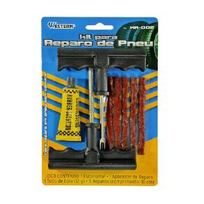 Kit para reparo de pneu com escariador furo carro e moto B