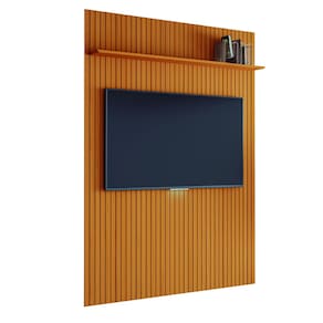 Painel para TV até 55 Polegadas 1,39x2,40m Ripado com Prateleira Arbo Cedro EDN