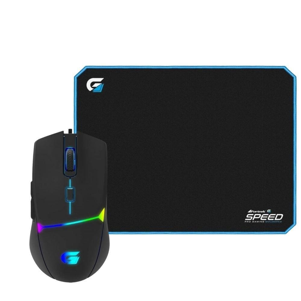 Kit Gamer Mouse Crusader Mouse Pad Mpg 101 Azul Fortrek