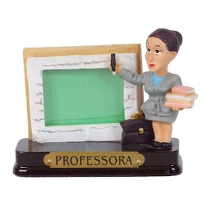 Miniatura Professora Resina c/ Porta Foto 8cm - Decoração