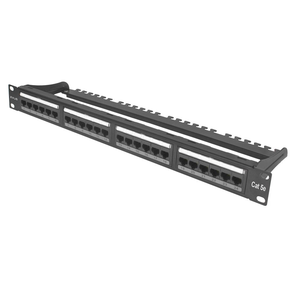 Patch Panel 24 Portas Cat.5E Evus Ev-Pp-5E-24