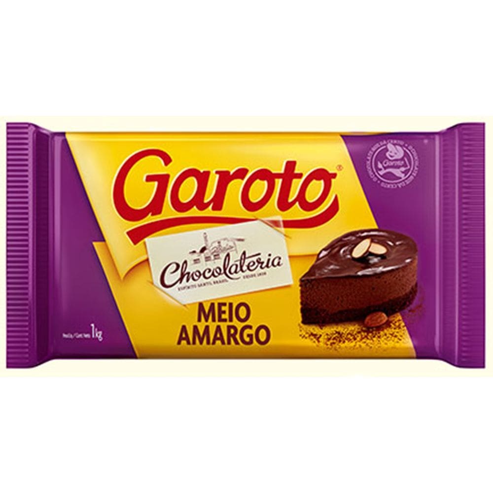 Chocolate Cobertura Meio Amargo 1kg Garoto