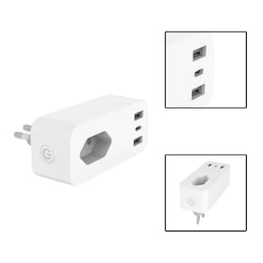 Tomada Inteligente 16A Com Entradas USB e USB-C