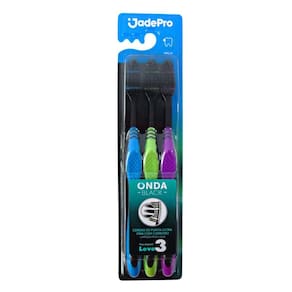 Escova Dental Jade Pro Onda Black Kit C/3